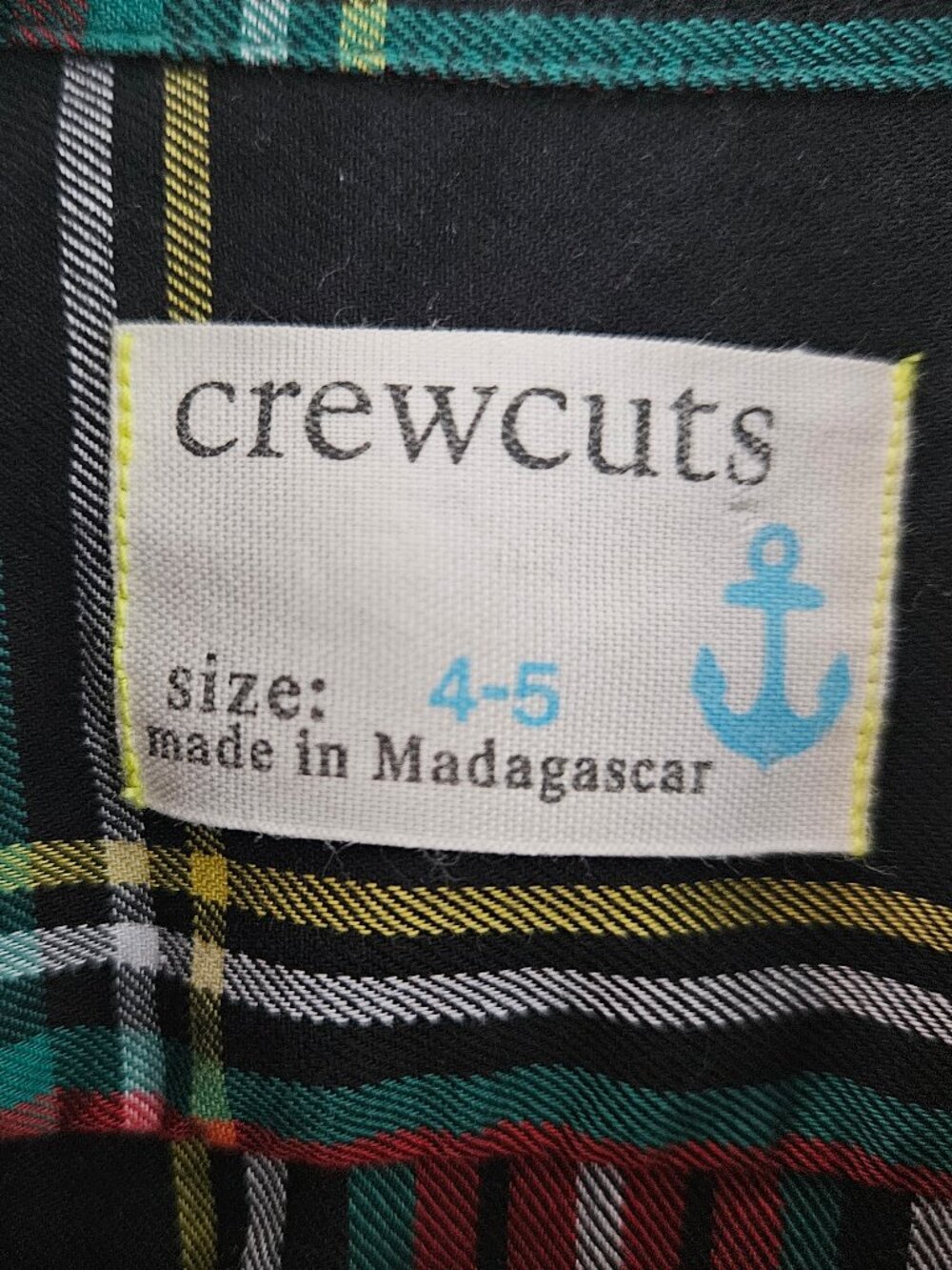J.Crew Crewcuts Boys Stewart Tartan Plaid Button Down Dress Shirt Size 4-5 - Picture 2 of 9
